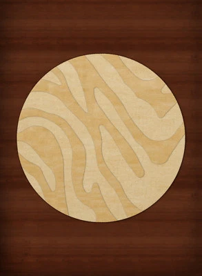 Yellow Swirls Lines Stripes Transitional Area Rug Animal Print DV2 - Image 1 of 2