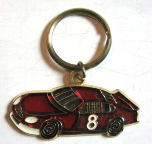 NASCAR #8 Key Chain 2 1/2" x 1" Red Car - Picture 1 of 3