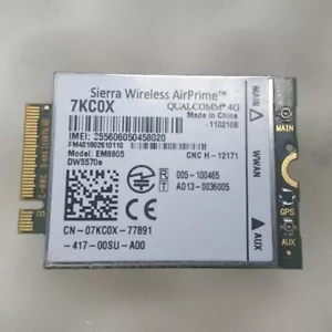 Dell Wireless 5570e (DW5570e) M.2 Mobile Broadband 4G LTE WWAN Card - 7KC0X - Picture 1 of 2