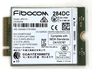 Dell Wireless 5820E (DW5820e) M.2 Mobile Broadband 4G LTE WWAN Card - 284DC - Photo 1/3