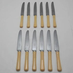 BONE EFFECT Griff Design MAPPIN & WEBB Silber Service Besteck 12 Tafelmesser - Bild 1 von 5