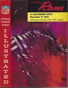 November 1962 Baltimore Colts @ Los Angeles Rams Memorial Coliseum + Press Notes - Bild 1 von 5