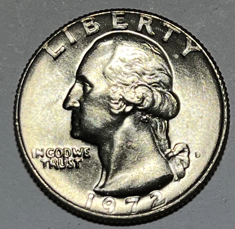 GEM BU 1972-D Washington Quarter Denver Mint Uncirculated USA 25c Save on 2+ Cover