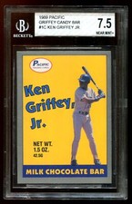 *RARE* 1989 Pacific Griffey Candy Bar YELLOW Ken Griffey Jr. Rookie BGS 7.5