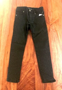 New Gap Kids Girl Slim Fit Black Shimmer Five Pockets Super Skinny Jeans 8 - Picture 1 of 6