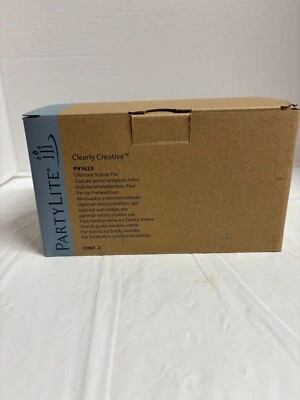 Par Votivo Transparente Claramente Creativo Par Partylite NUEVO EN Caja Abierta Modelo # P91623 Foto 1 de 4
