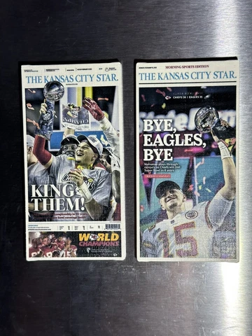 Kansas City Chiefs 2020 2023 Superbowl Champion Newspaper Magnets *Free Sticker* Cover