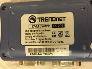 Gebraucht TRENDnet 2 Ports USB KVM Switch und Kabel Kit mit Audio, TK-209K - Bild 1 von 12