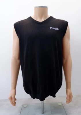 Ping Mens Knitted Sleeveless Jumper Size M Black Sweatshirt VGC - Image 1 of 4