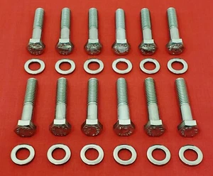 AMC V8 STOCK EXHAUST MANIFOLD BOLTS KIT STAINLESS STEEL 290 304 343 360 390 401 - Picture 1 of 1