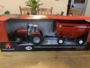 Ertl Massey Ferguson 7475 Tractor with J&M Gravity Wagon 1/32 Die-cast NIB - Picture 1 of 4