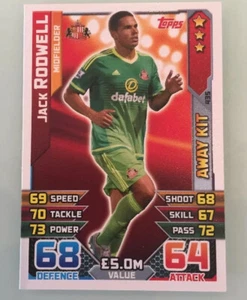 Sunderland Jack Rodwell Away Kit Topps Match Attax 2016 - Picture 1 of 1