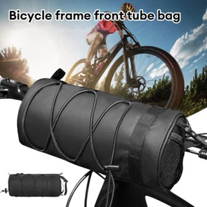 Bicycle Handlebar Bag Bike Front Pannier Cycling Frame Bag Strap MTB Storage Bag - Picture 1 of 12