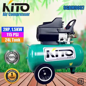 KITO INDUSTRIAL AIR COMPRESSOR 24L 2HP, 1.5KW ELECTRICAL MOTOR - Picture 1 of 1
