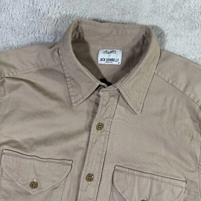 Richter X Jack Donnelly Shirt Men Small Beige Long Sleeve Canvas Button Down GUC - Image 1 of 4