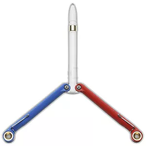 Spyderco strapazierfähiger BaliYo Klappstift rot, weiß & blau Griffe YUS100 NEU - Bild 1 von 2