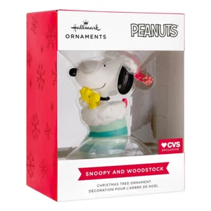 *SNOOPY WOODSTOCK IN STOCKING* Hallmark Peanuts Ornament Charlie Brown Neu! - Bild 1 von 3