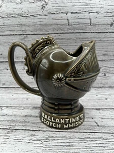 Ballantines Scotch Whisky Knights Helmet Pitcher Glazed Ceramic - Picture 1 of 8