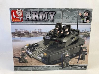 Sluban M38 B0305 Army Land Force Merkava Tank & Soldiers 344 Pieces New Sealed - Image 1 of 4