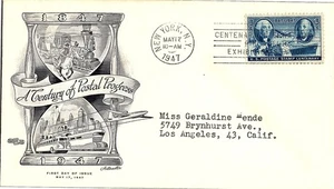 A Century of U.S. Postal Progress May 17, 1947 Mail Cover FDC - Picture 1 of 1