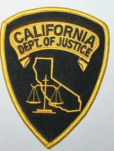 CALIFORNIA DEPT OF JUSTICE CA DOJ Special Agent Police schwarzer Aufnäher - Bild 1 von 1
