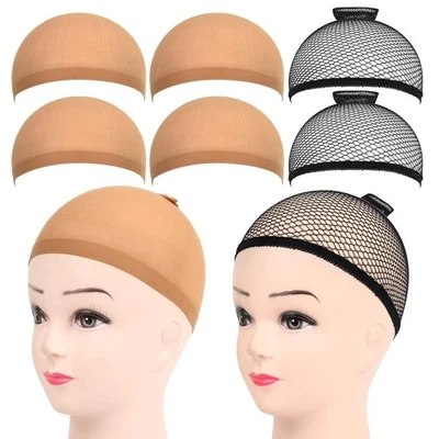 DETAILS IN DESCRIPTION FANDAMEI 6 Pcs Wig Caps, Haarnetz für Perücke Perückenkappe Nylon Perücke Kap...