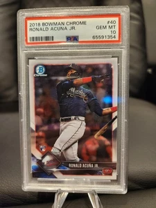 2018 Bowman Chrome #40 Ronald Acuna Jr (RC) PSA 10 GEM MINT! - Picture 1 of 3