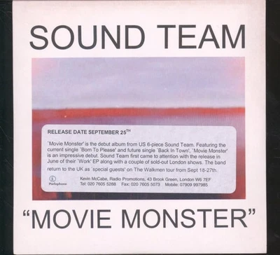 SOUND TEAM "MOVIE MONSTER" CD 11 track promo CD in card sleeve. Has info/release - Bild 1 von 3