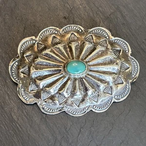 Art Lewis Choctaw Sterlingsilber Türkis Vintage gestempelt Brosche ikonisch Dv - Bild 1 von 13