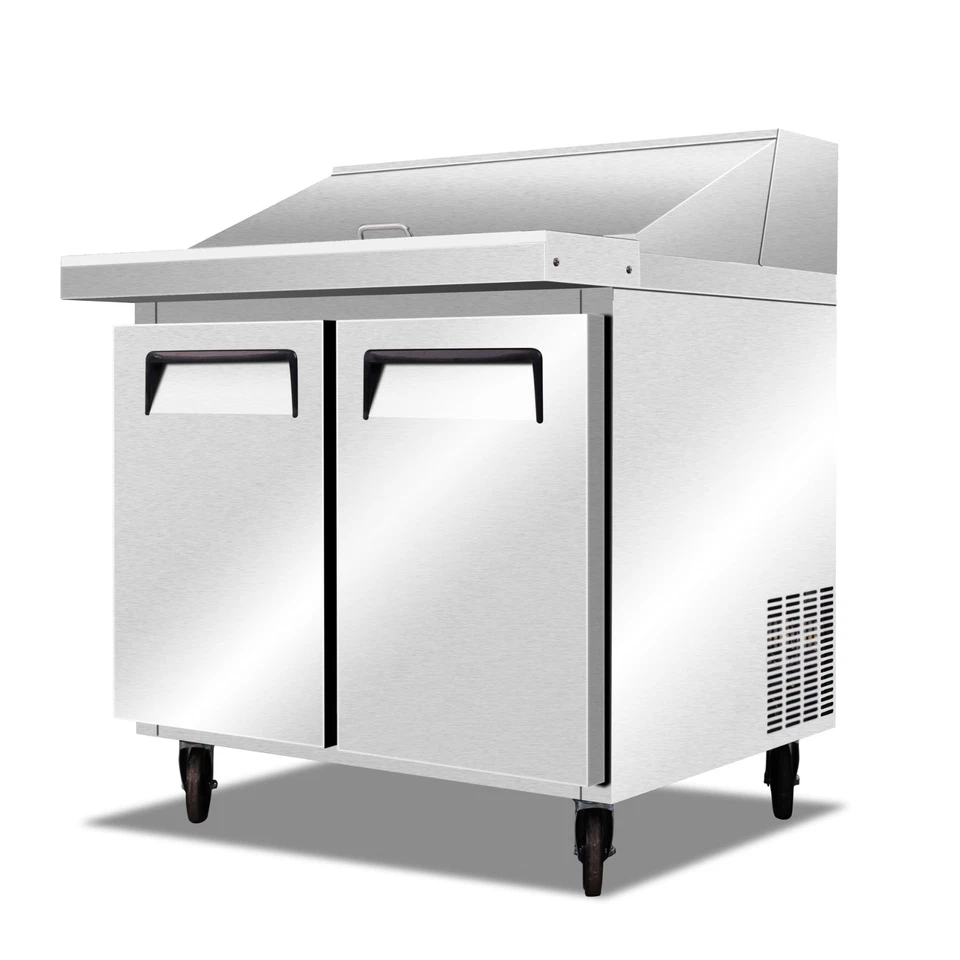 Oliver 36′′ Ensalada Comercial Mega Top Refrigerador Mesa Preparación Refrigerador SP15M Foto 1 de 1