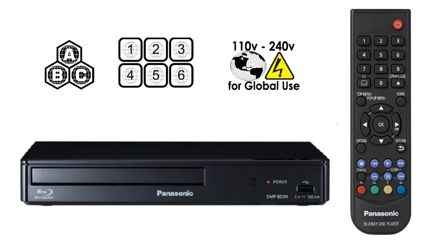 Panasonic DMP-BD Region Free Blu-ray Player Multi Region Code Free (ABC) (0-8) - Bild 1 von 4