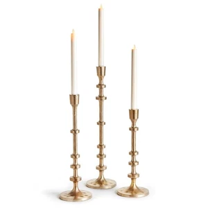 Candelabros cónicos dorados altos modernos - Juego de 3 - Imagen 1 de 7