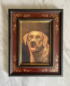 Arte da parete cane vintage Labrador Retriever con cornice ornata misura 8 3/8 x 10 3/8 - Foto 1 di 6