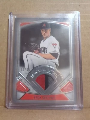 2017 Topps Museum Collection Zack Greinke Meaningful Material 3 Color Relic! /50 - Image 1 of 2