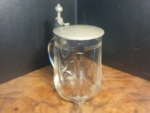 Original Jugendstil-Bierkrug „Dienstjubiläum“ (~1900). Kleine Abplatzung am ober - Bild 1 von 17