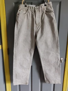 Calvin Klein Womens Relaxed Fit Cropped Light Khaki Denim Jeans W28 - Picture 1 of 5