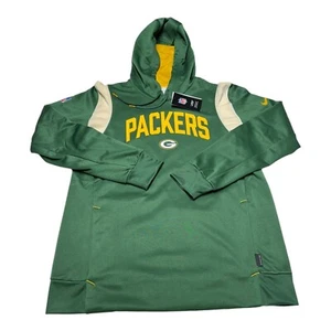 Nike Green Bay Packers Hoodie Mens M Therma Fit NFL Football Sweatshirt Pullover - Picture 1 of 8