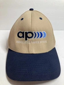 AP Associated Paper Stock Cap Mütze beige blau Erwachsene verstellbar bestickt - Bild 1 von 16