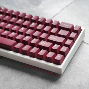 Wine Red PBT Double-shot Cherry Profile Keycaps Set fits MX Mechanical Keyboards - Picture 1 of 9
