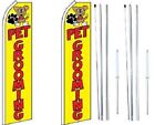 Pet Grooming Swooper Flag with Complete Hybrid Pole set - Pack of 2