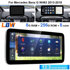 8G+256G Android Car GPS 12.3'' Wifi Radio Navi Carplay For Benz G W463 2013-2018 - Imagen 1 de 12