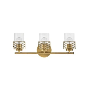 Hinkley Lighting Della 3 Light Bath Vanity, Lacquered Brass/Clear - 50263LCB - Picture 1 of 1