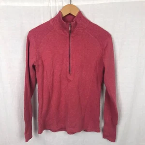 Eddie Bauer Damen Half Zip Pullover Pulli in Punch Pink Langarm Large - Bild 1 von 5