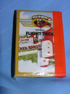 Sealed 1992 Official Flight Deck Red Baron Pizza Aviator Playing Cards Poker USA - Picture 1 of 2