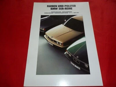 BMW Serie 5 E34 520i 524td 525i 535i colores tapizado carta de colores folleto 1991 Foto 1 de 2