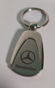 mercedes benz key ring silver  black star icon San Diego Phone Numbers flaw - Picture 1 of 4