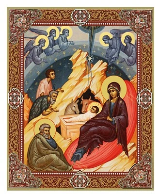 Belén de Cristo Icono Ángeles Ortodoxo Católico Navidad Regalos Religiosos Foto 1 de 2