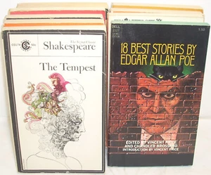 Vtg DICKENS / POE / TWAIN / SHAKESPEAR / STEVENSON Paperback Book (Lot of 9) Pb - Picture 1 of 8