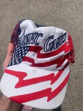 Logo 7 1996 Atlanta Olympics Hat Snapback Adjustable American Flag Summer USA