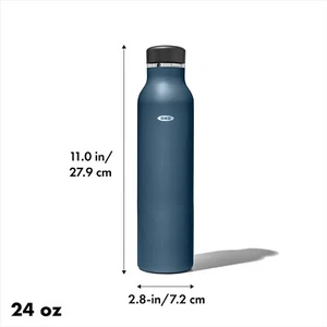 Oxo Strive 24oz Isolierte Wasserflasche mit Standarddeckel - dunkles Kobalt - Bild 1 von 4